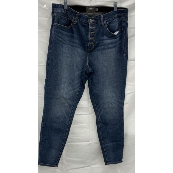 Torrid Bombshell Skinny Premium Stretch Button Fly Sky High Skinny Jeans 16R - Picture 1 of 7